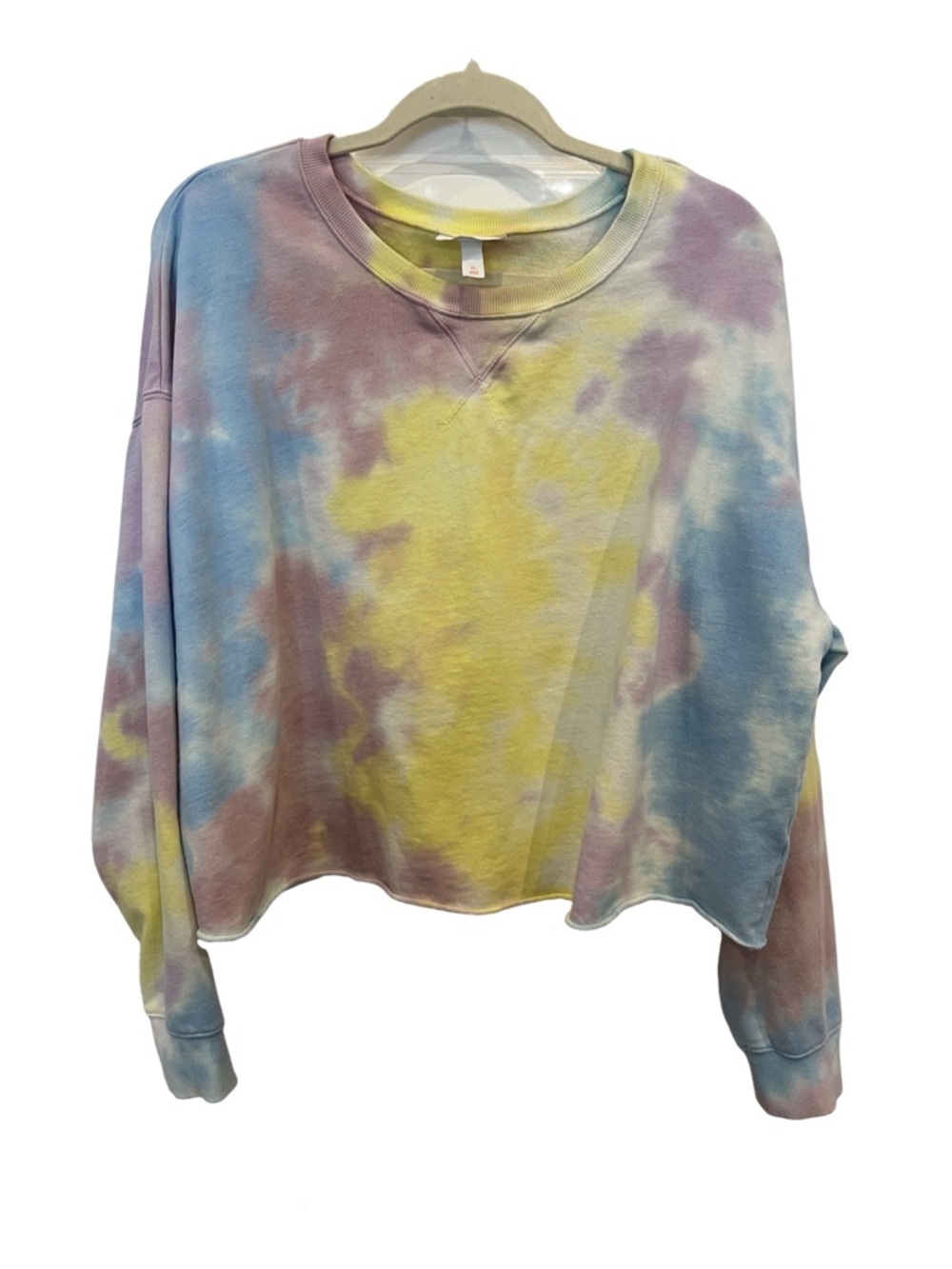 Colsie Pastel Tie-Dye Sweatshirt in Yellow, Pink, Lavender